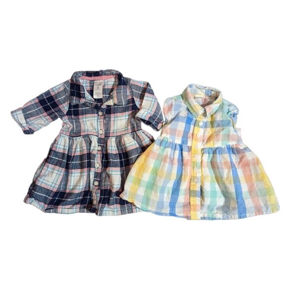 Girl's Baby Colorful Plaid Dresses, 3-6 Month - Picture 1 of 7
